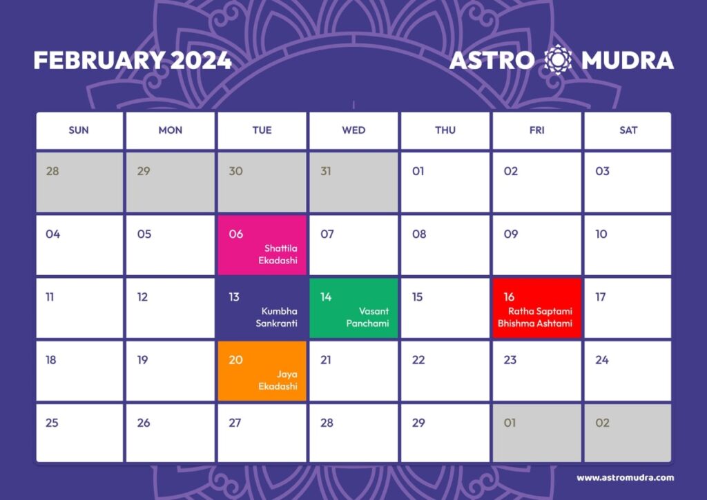 February 2024 Hindu Calendar